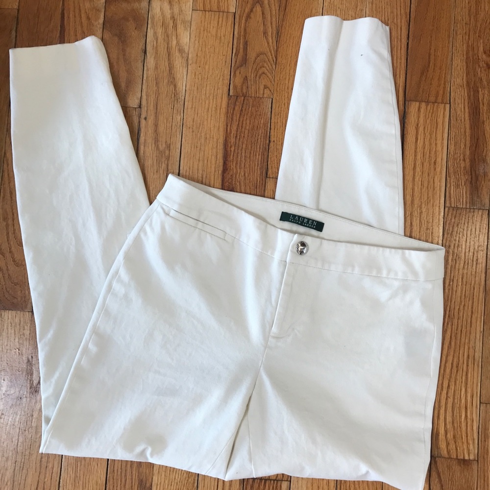Lauren Ralph Lauren Cream Ankle Pants
